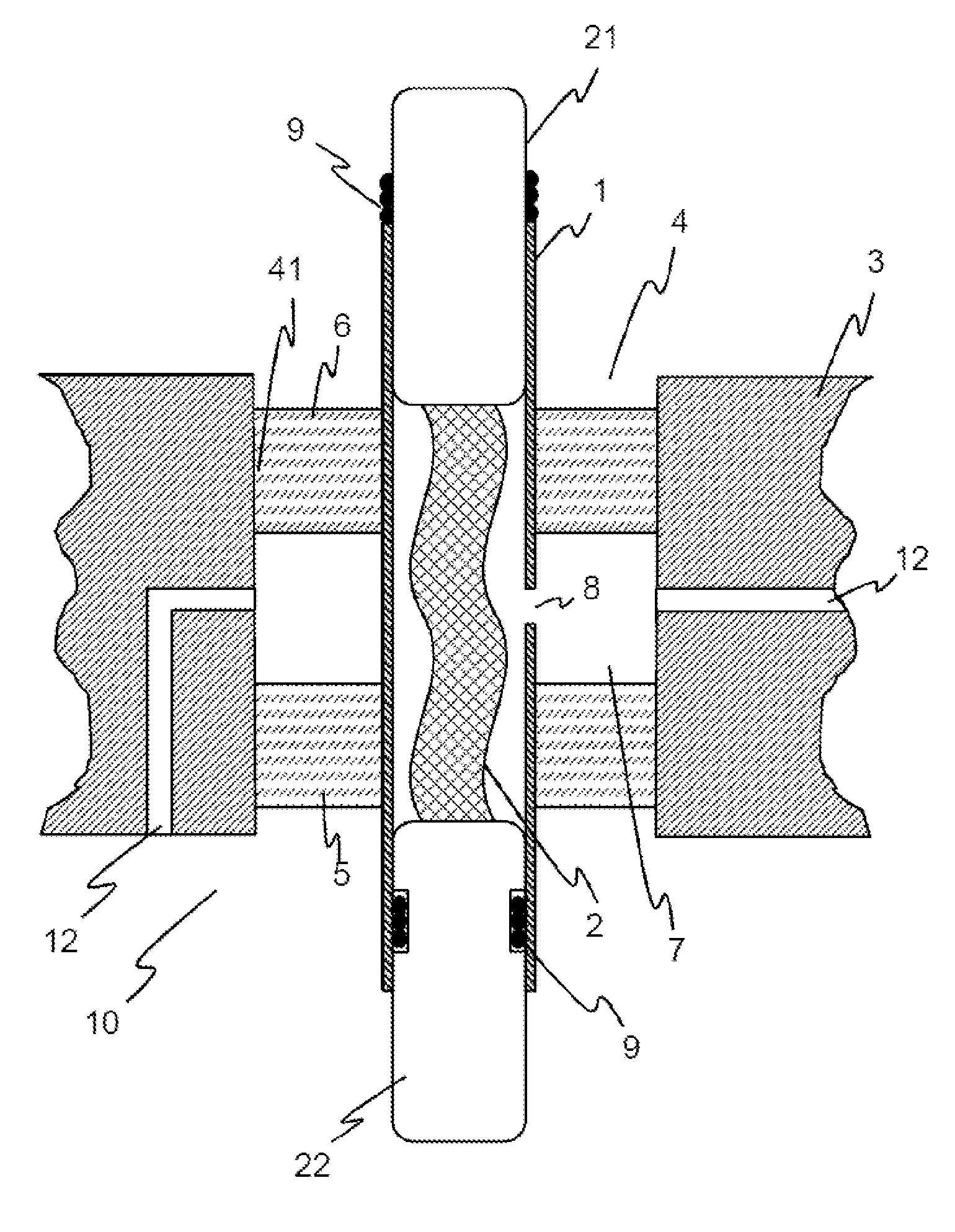 Fault-proof feed-through device