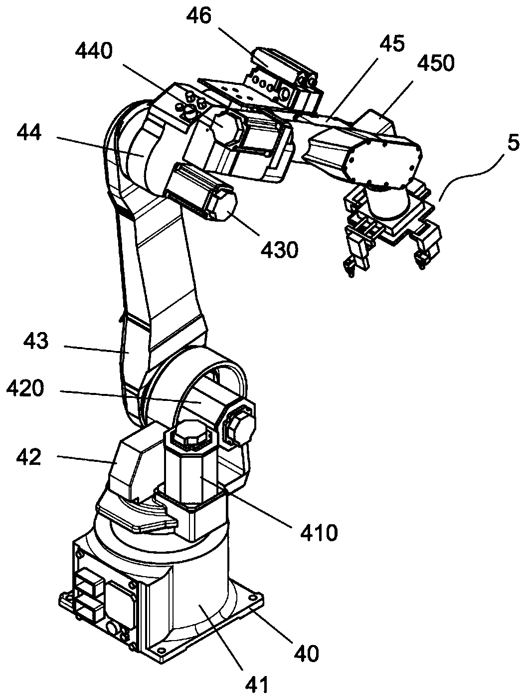 Hoisting robot system of rotor blade