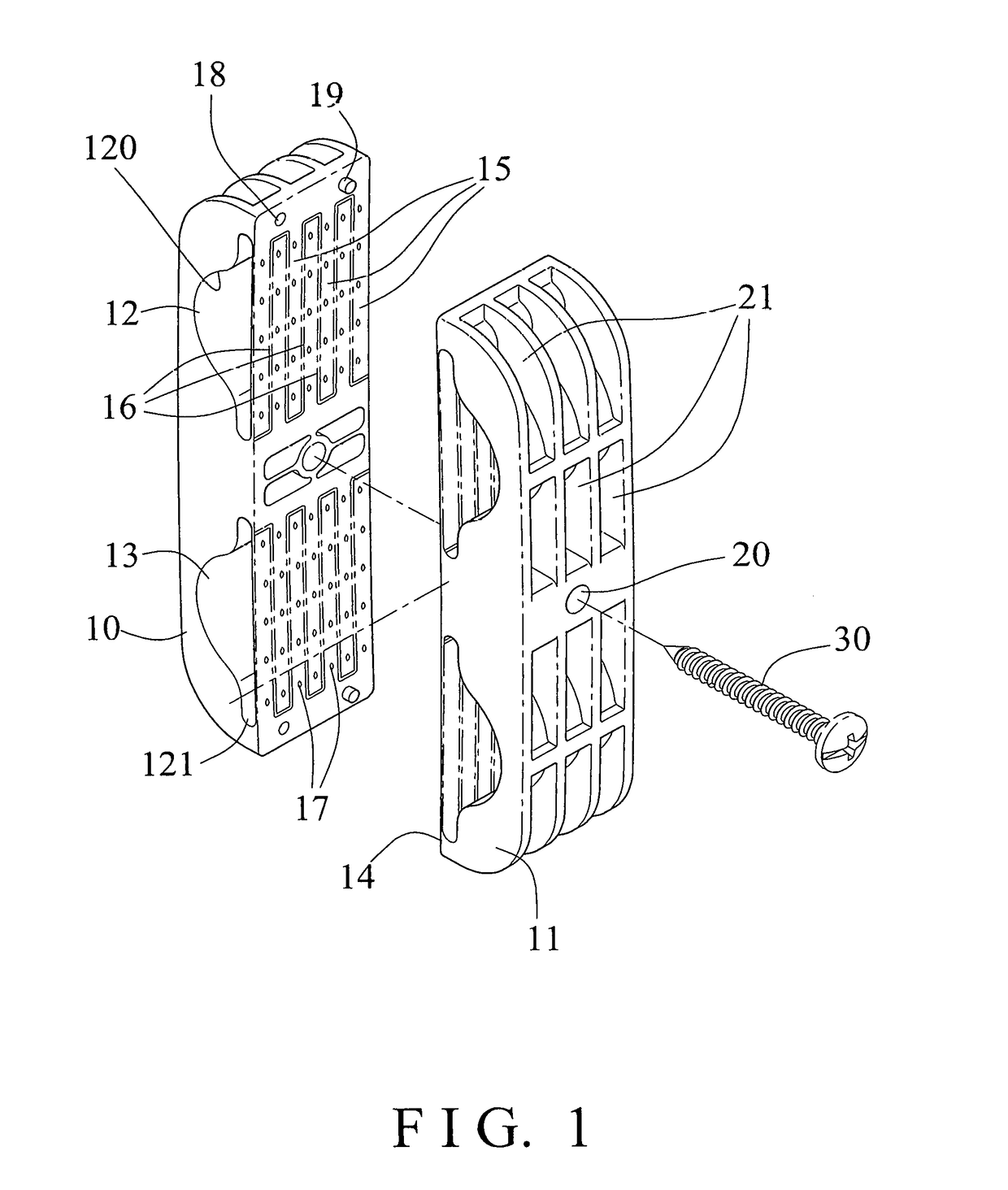 Organizing device for cable and wire