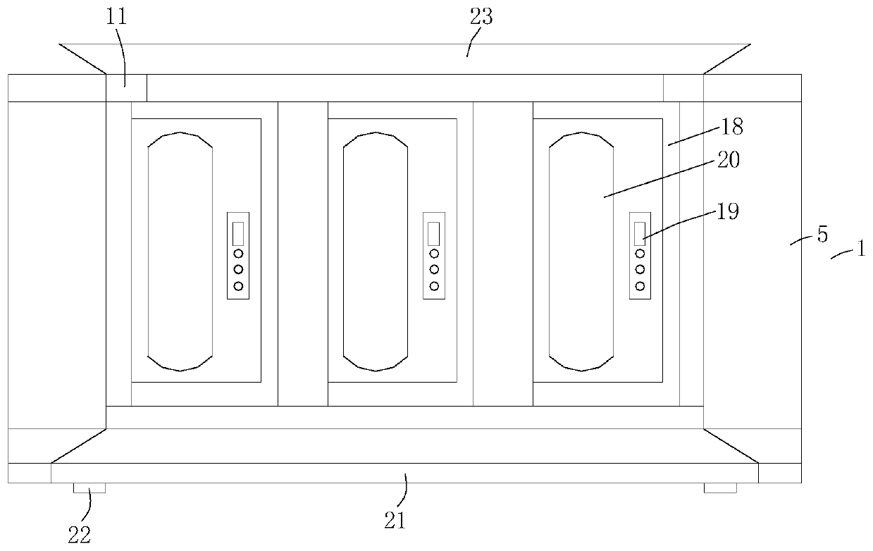 Storage rack with four-beam eight-column mortise and tenon joint structure