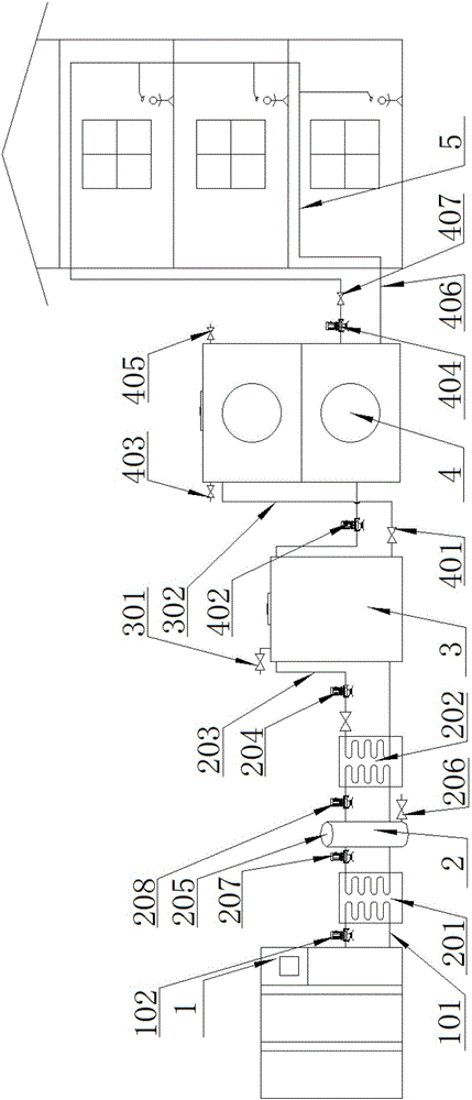 Intelligent hot water supply equipment based on air compressor afterheat recovery