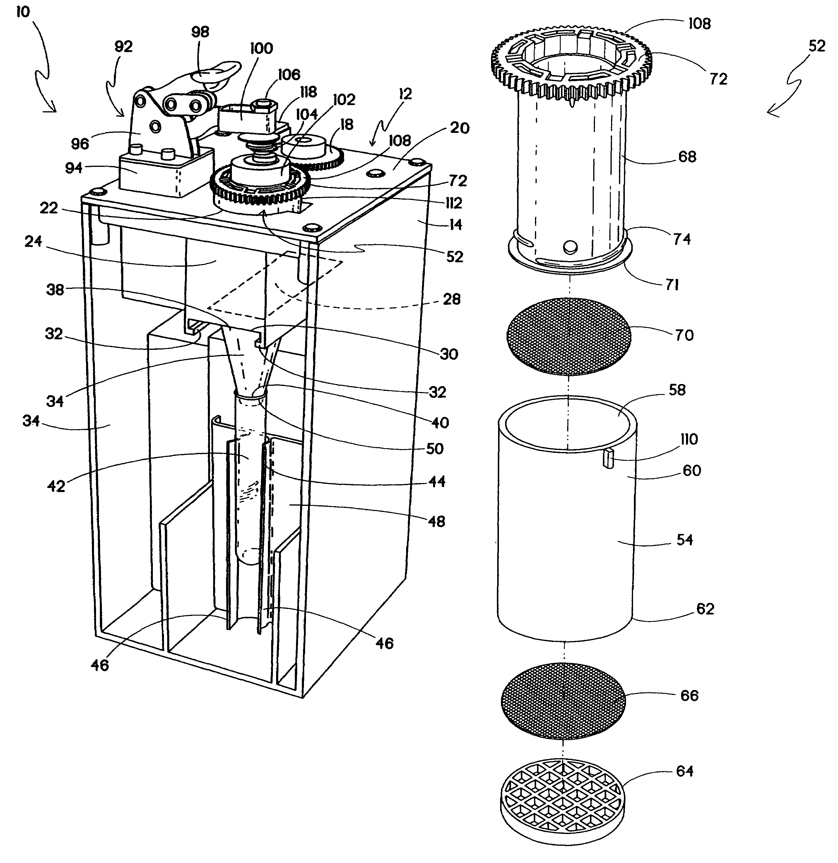 Method and apparatus for comminution of biological specimens