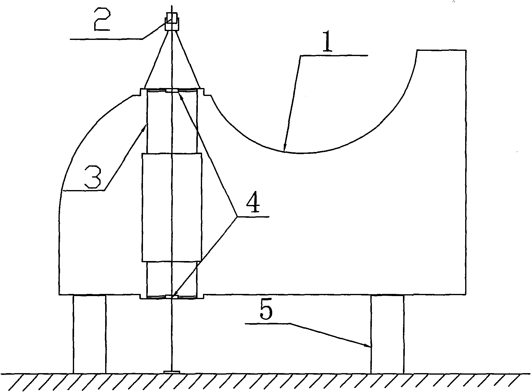 Method for boring hole on screw shaft pipe subsection in supertanker construction