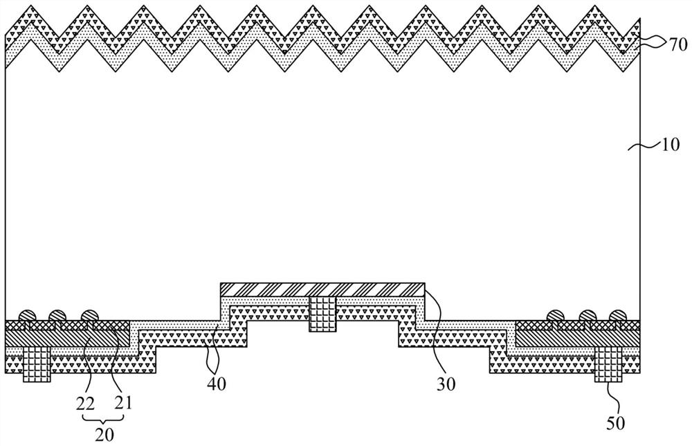 Selective contact area buried solar cell and back contact structure thereof