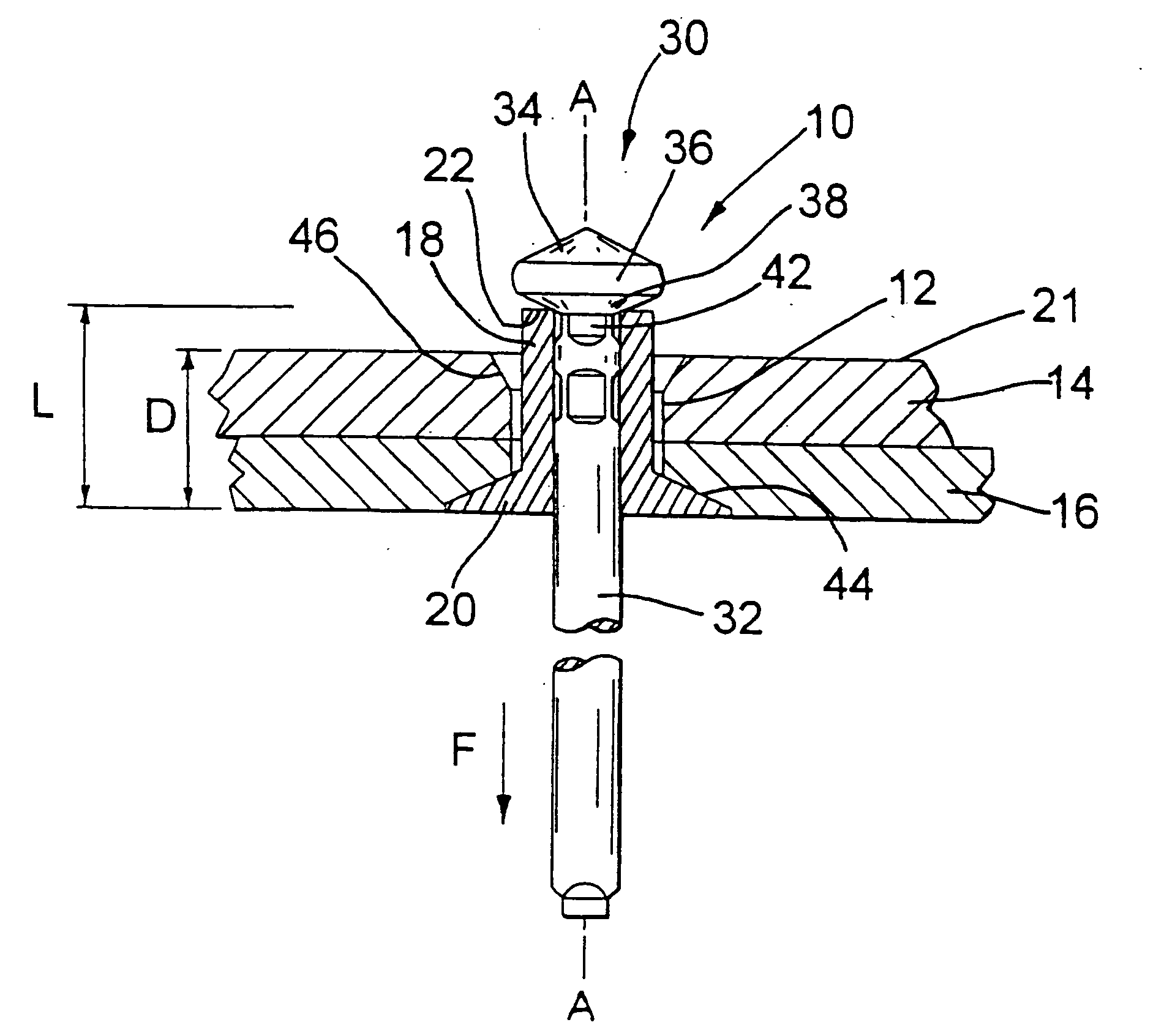 Blind rivet method