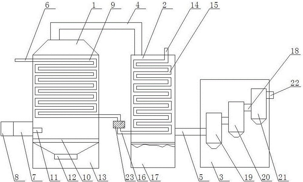 Hot water boiler with preheating water tank