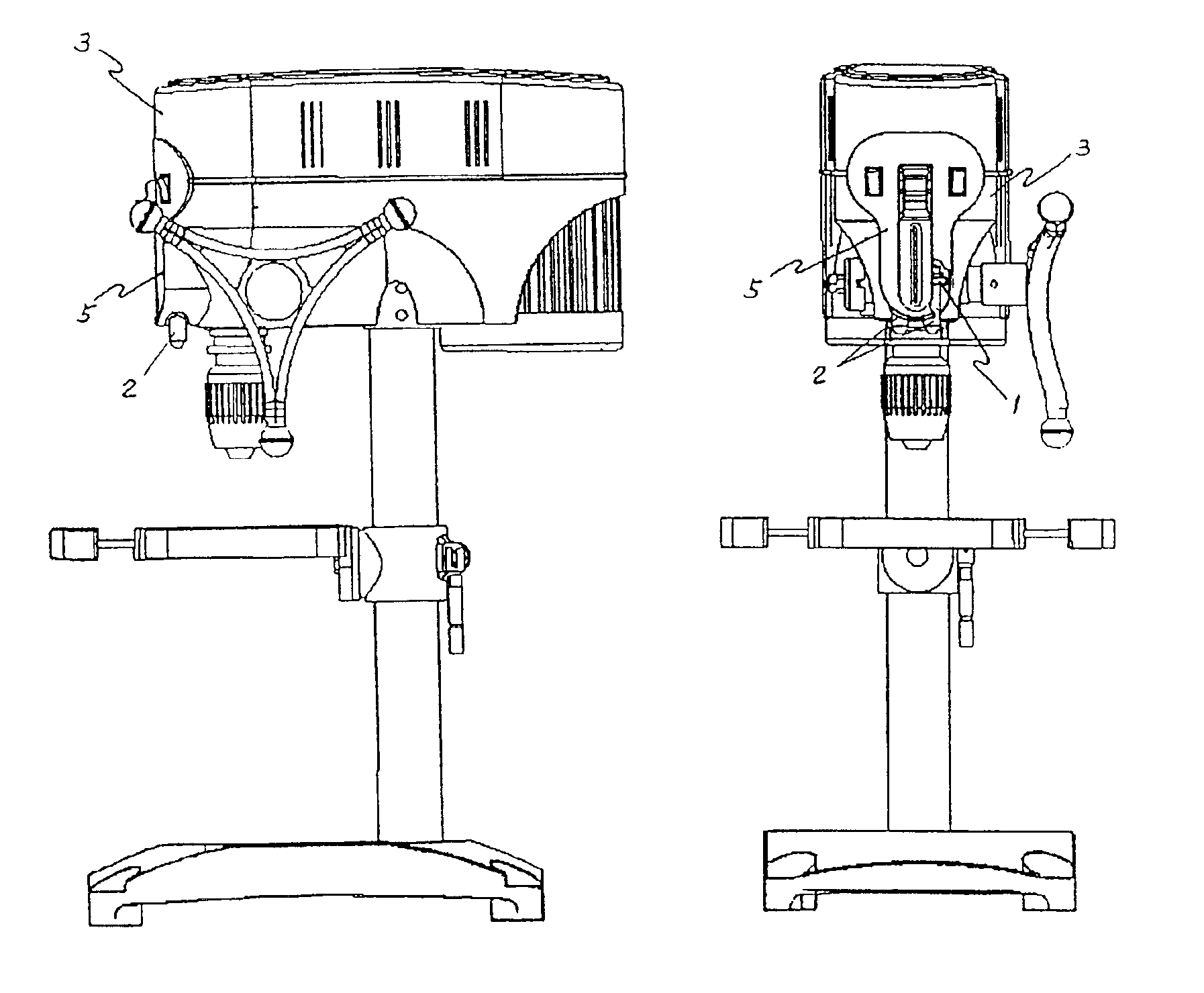 System of laser positioning of an aperture processing machine