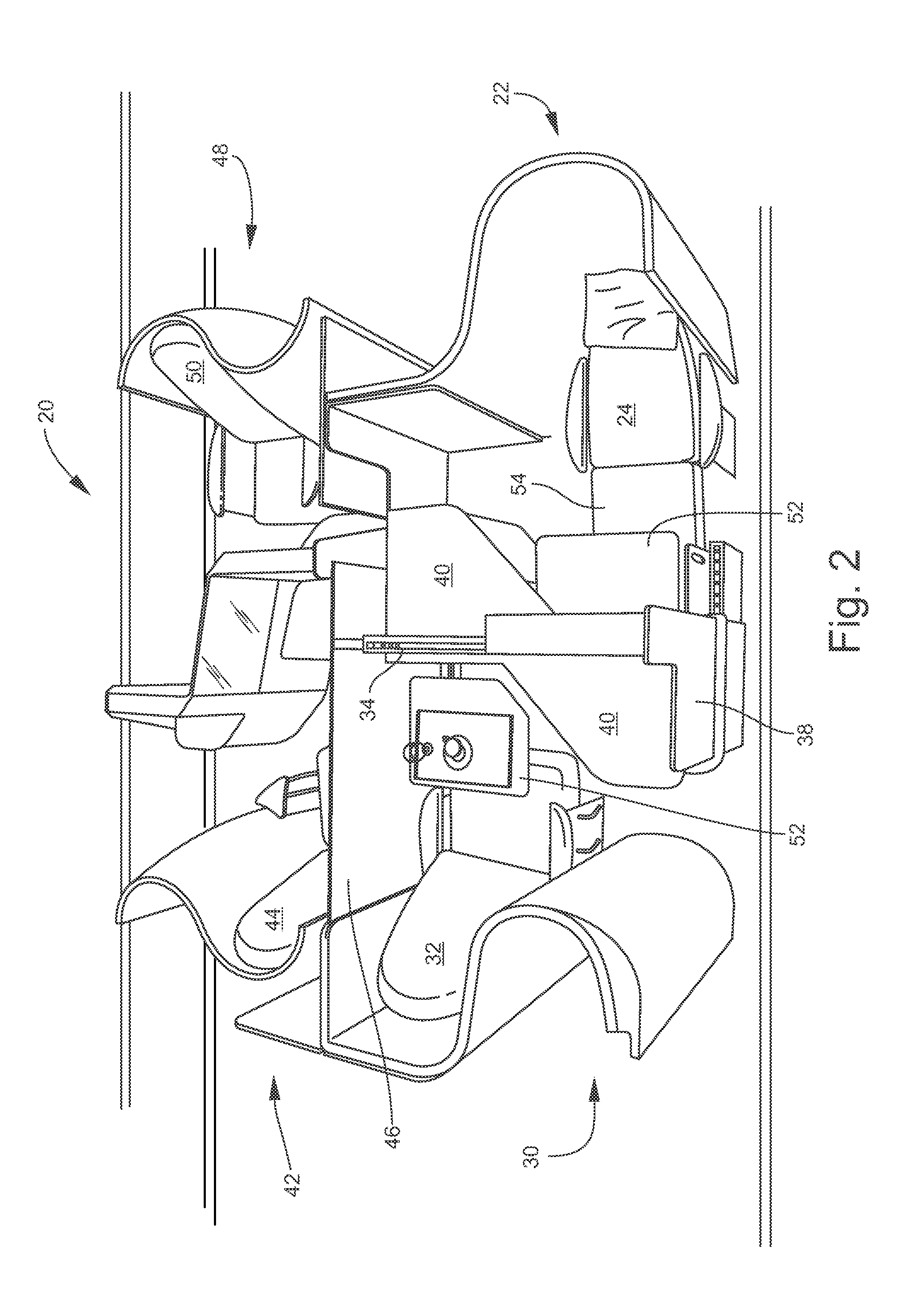 Passenger suite seating arrangement with moveable video monitor