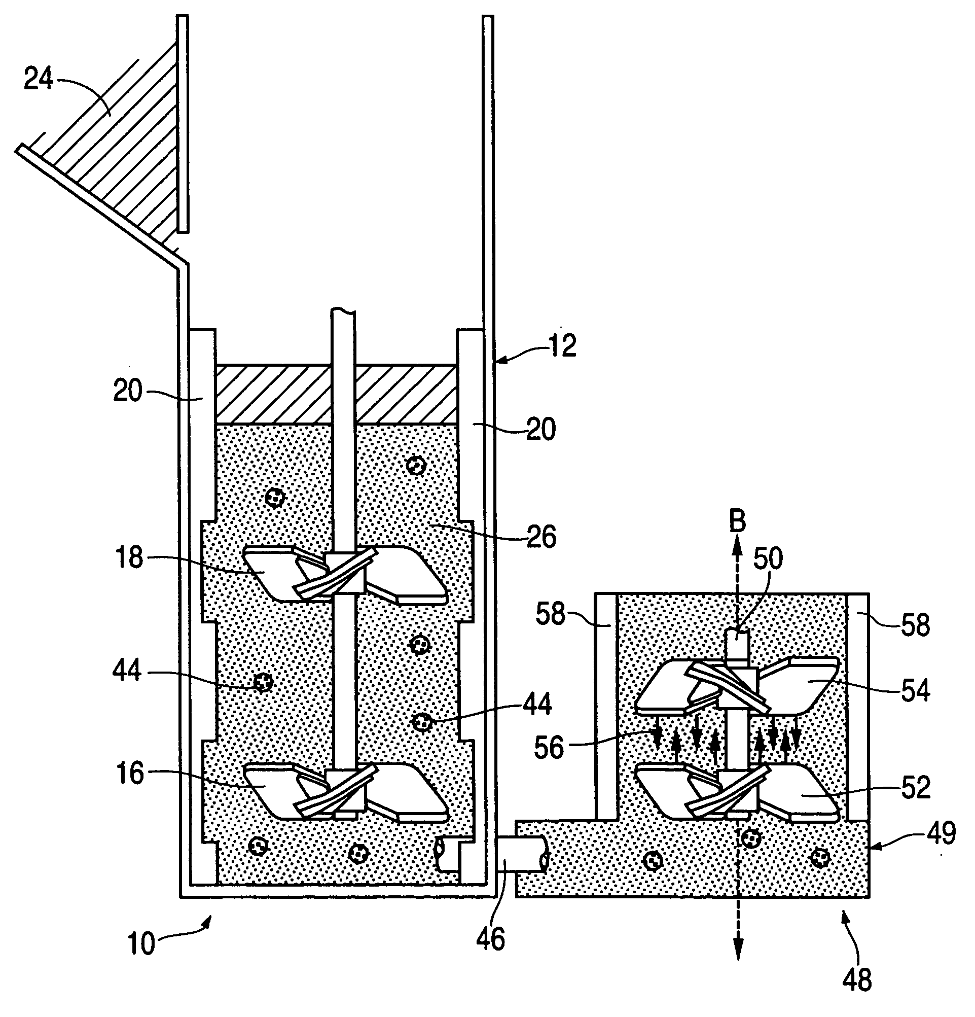 Agitation system and method for dry solids addition to fluid