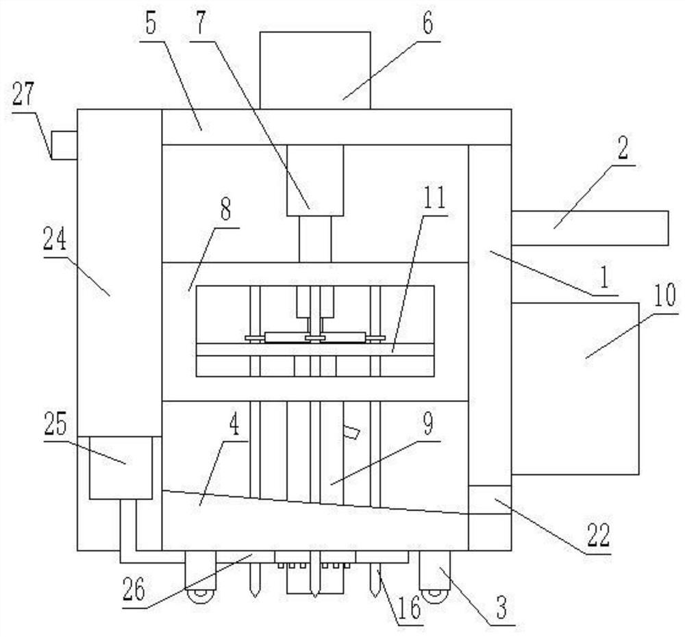 Multi-drill rod linkage driving-type soil digging vehicle