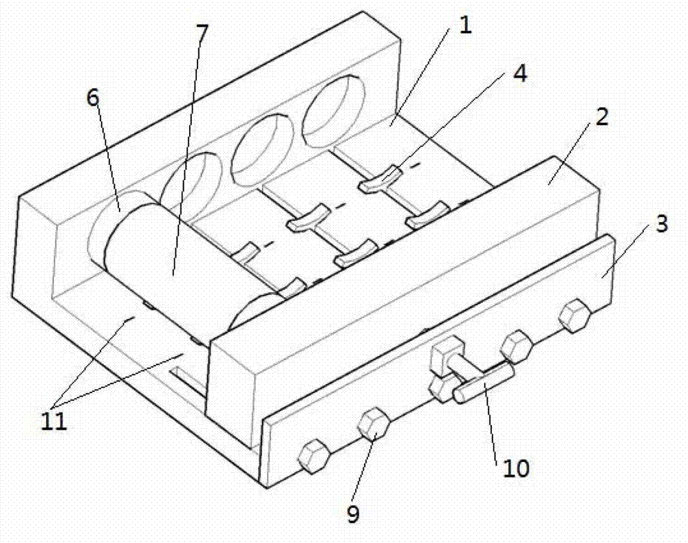 Preparation device and preparation method of concrete axial tension test pieces