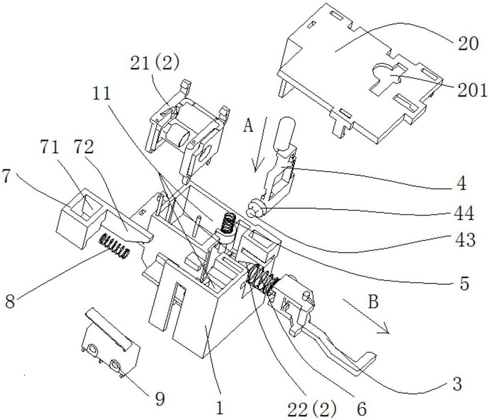 Electric leakage tripping device and leakage circuit breaker containing the tripping device