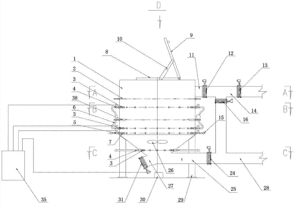 An organic waste washing device and method