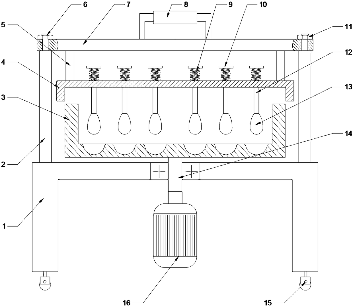 Novel traditional Chinese medicine pounding machine