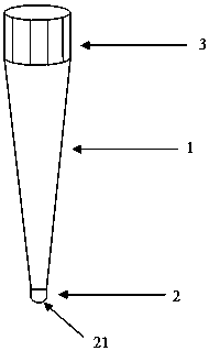 A pipette tip for rapid liquid exchange of suspended cells