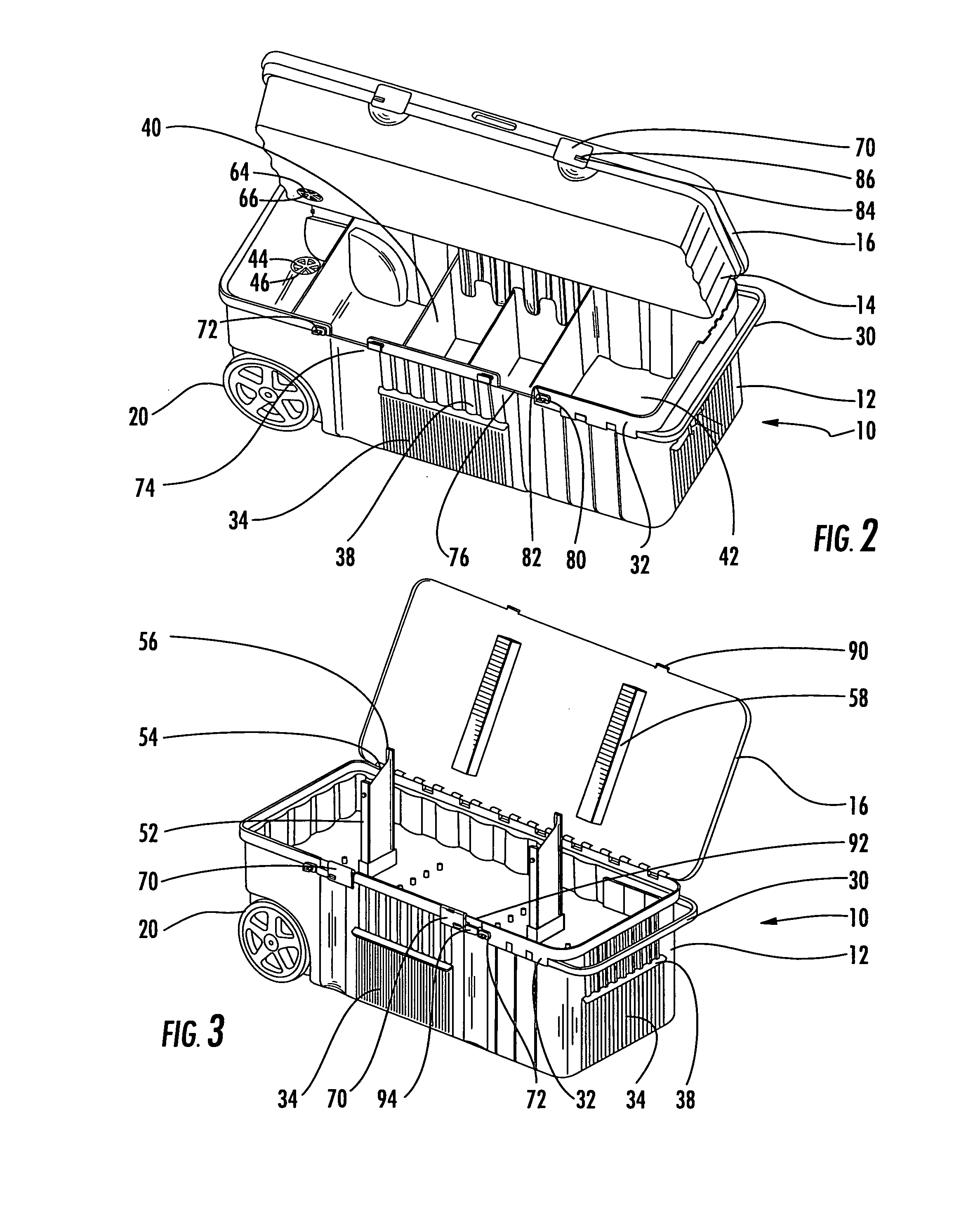 Portable storage container assembly