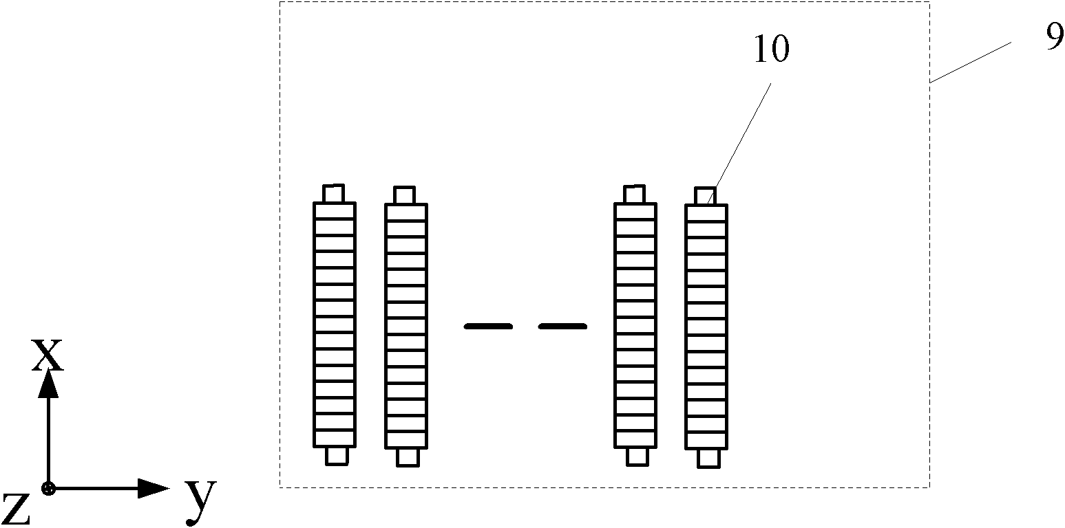 Off-axis spectrum beam combination device of laser diode array