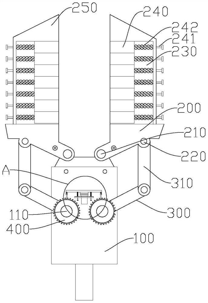 Mechanical clamping arm for unmanned aerial vehicle