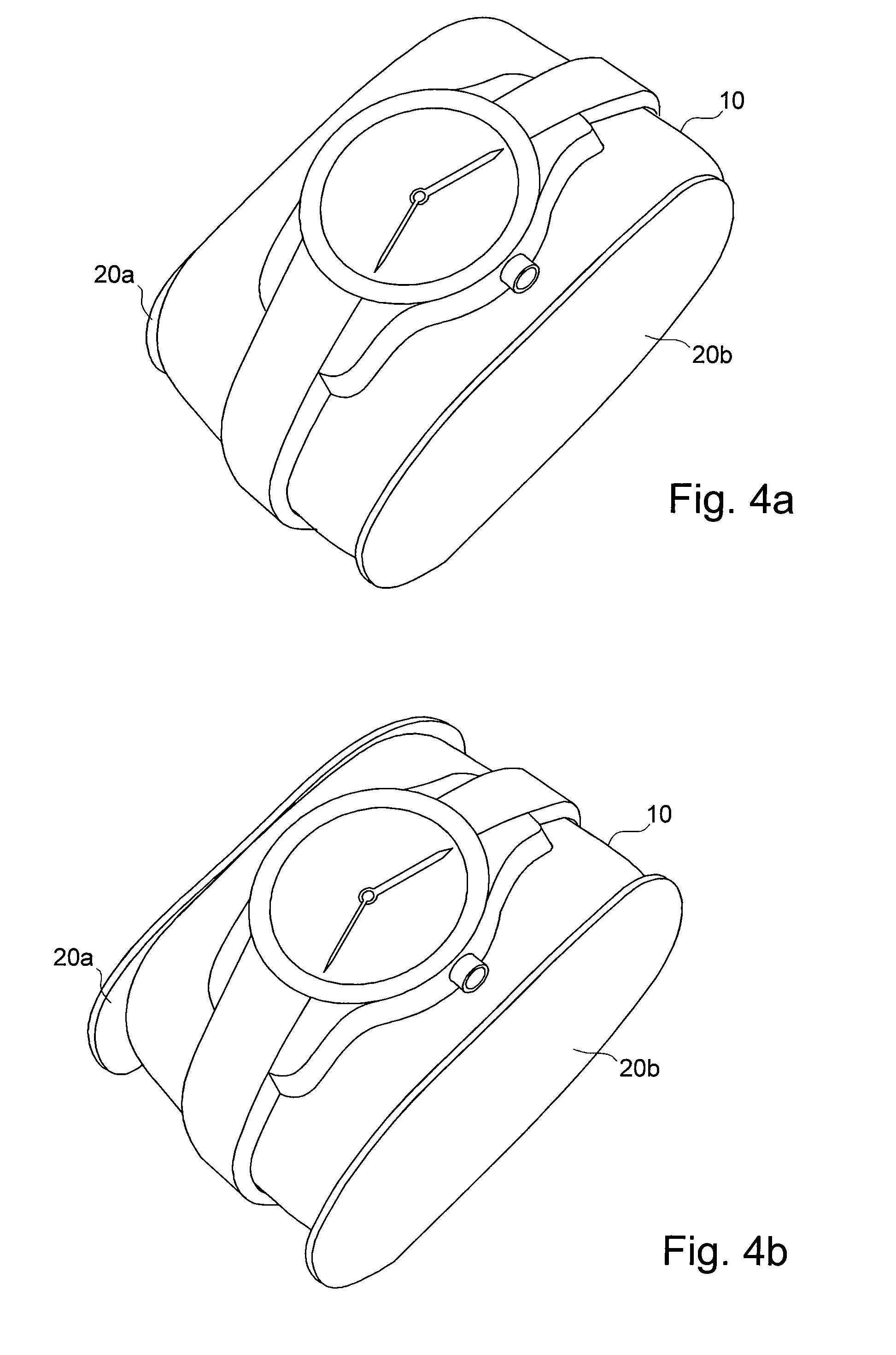 Display support element for wristband and wristwatch