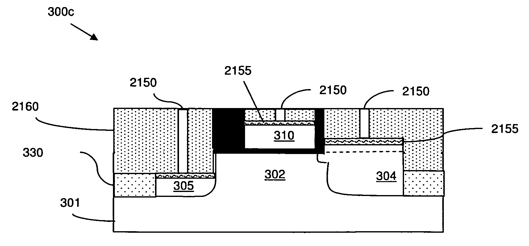 Asymmetric field effect transistor structure and method