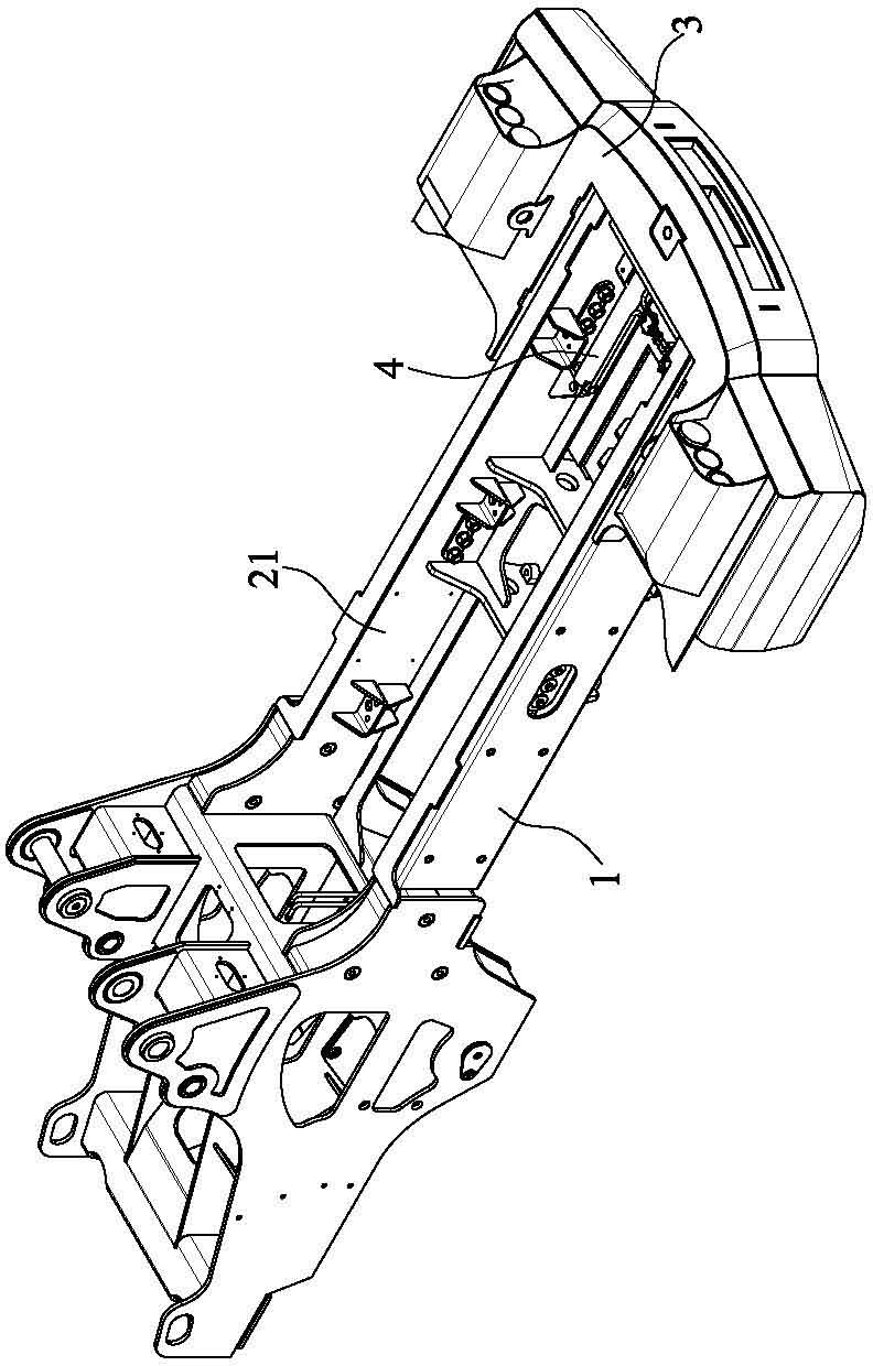 Balance sliding device of block material loader