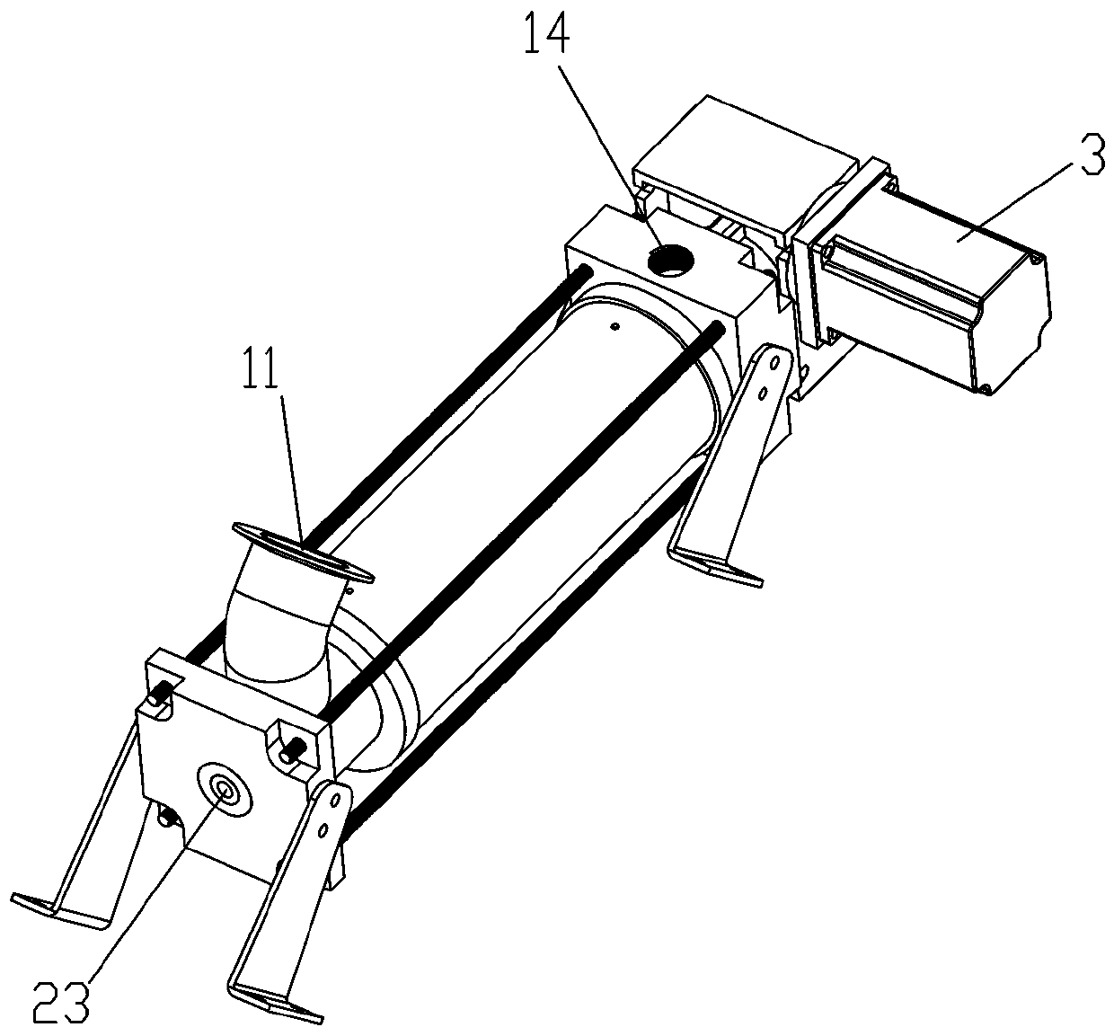 Excrement solid-liquid separation and drying integrated device