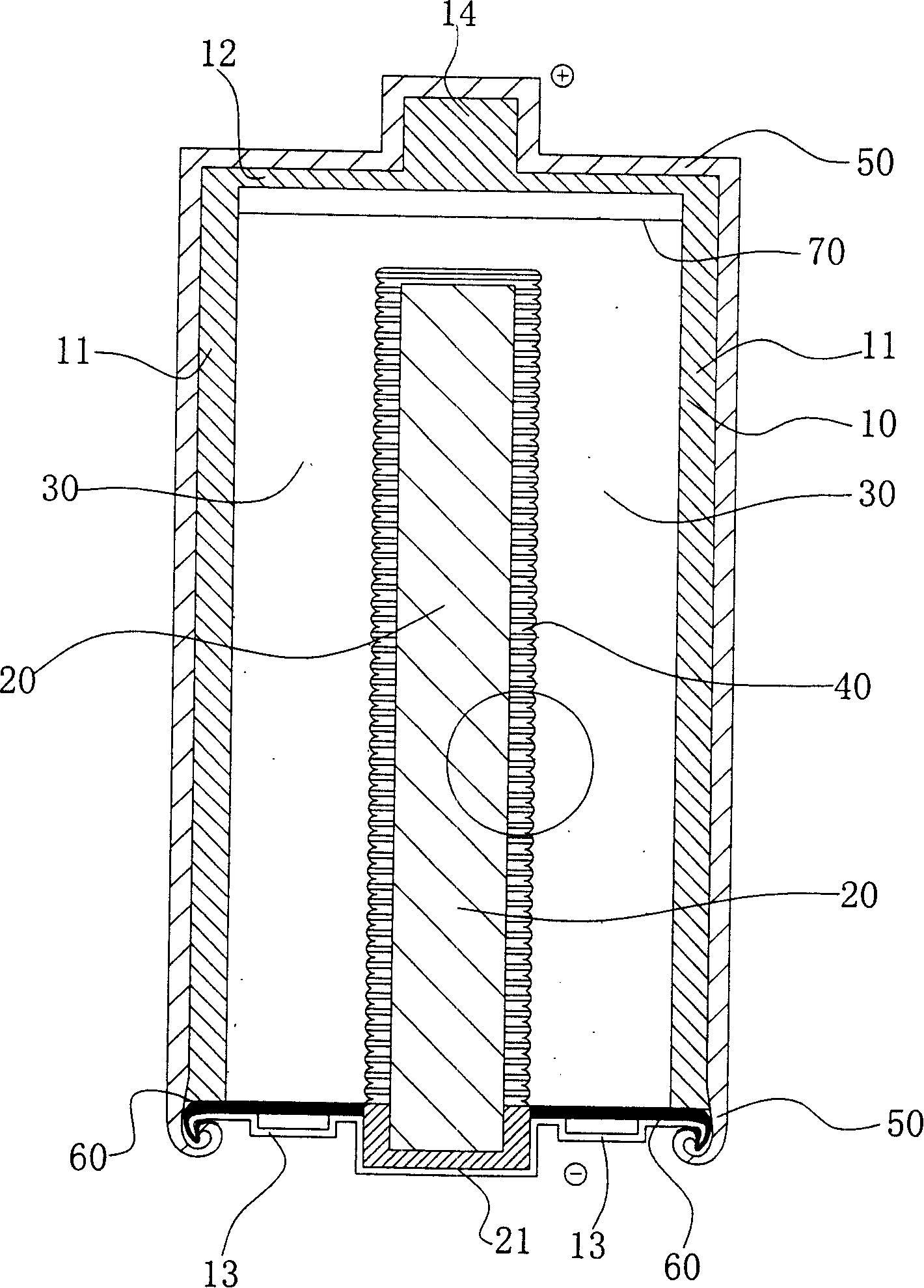 Carbon zinc battery with charging and discharging function