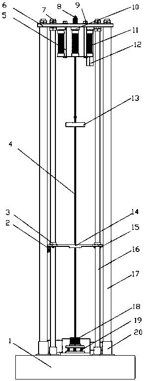 Drop hammer impact testbed capable of accurately measuring impact load and dynamic displacement and testing method of drop hammer impact testbed