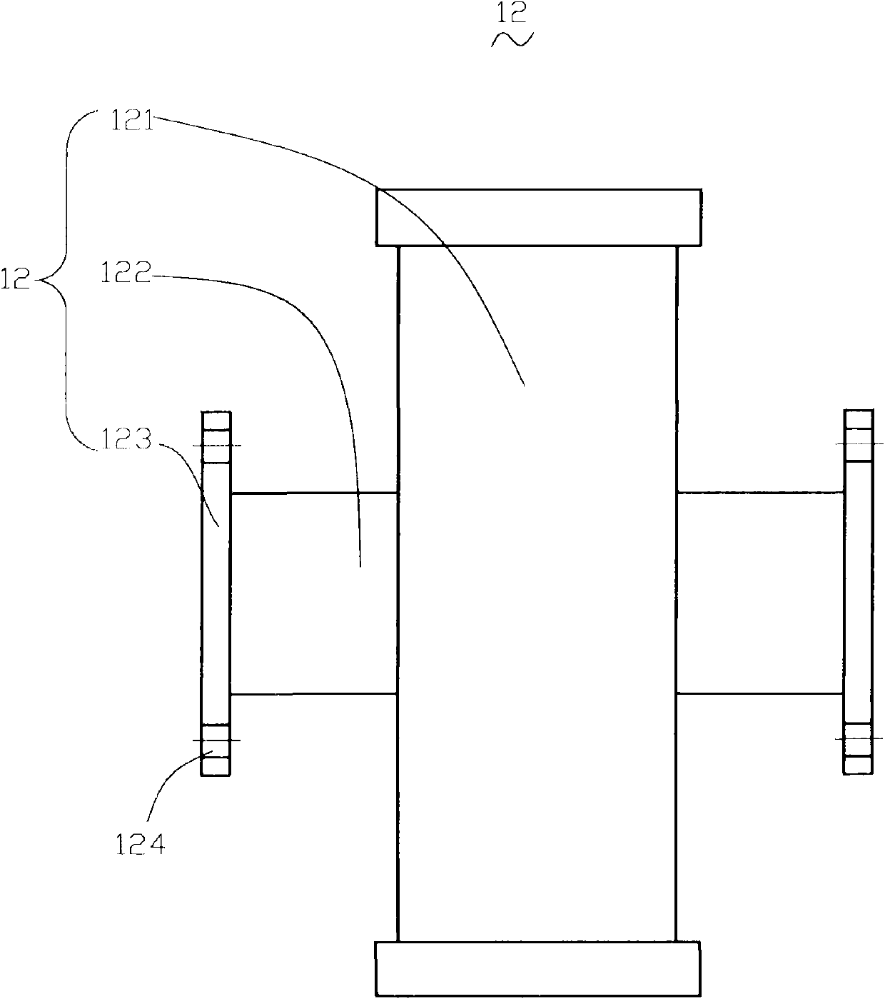 Composite insulating tower for power grid transmission line