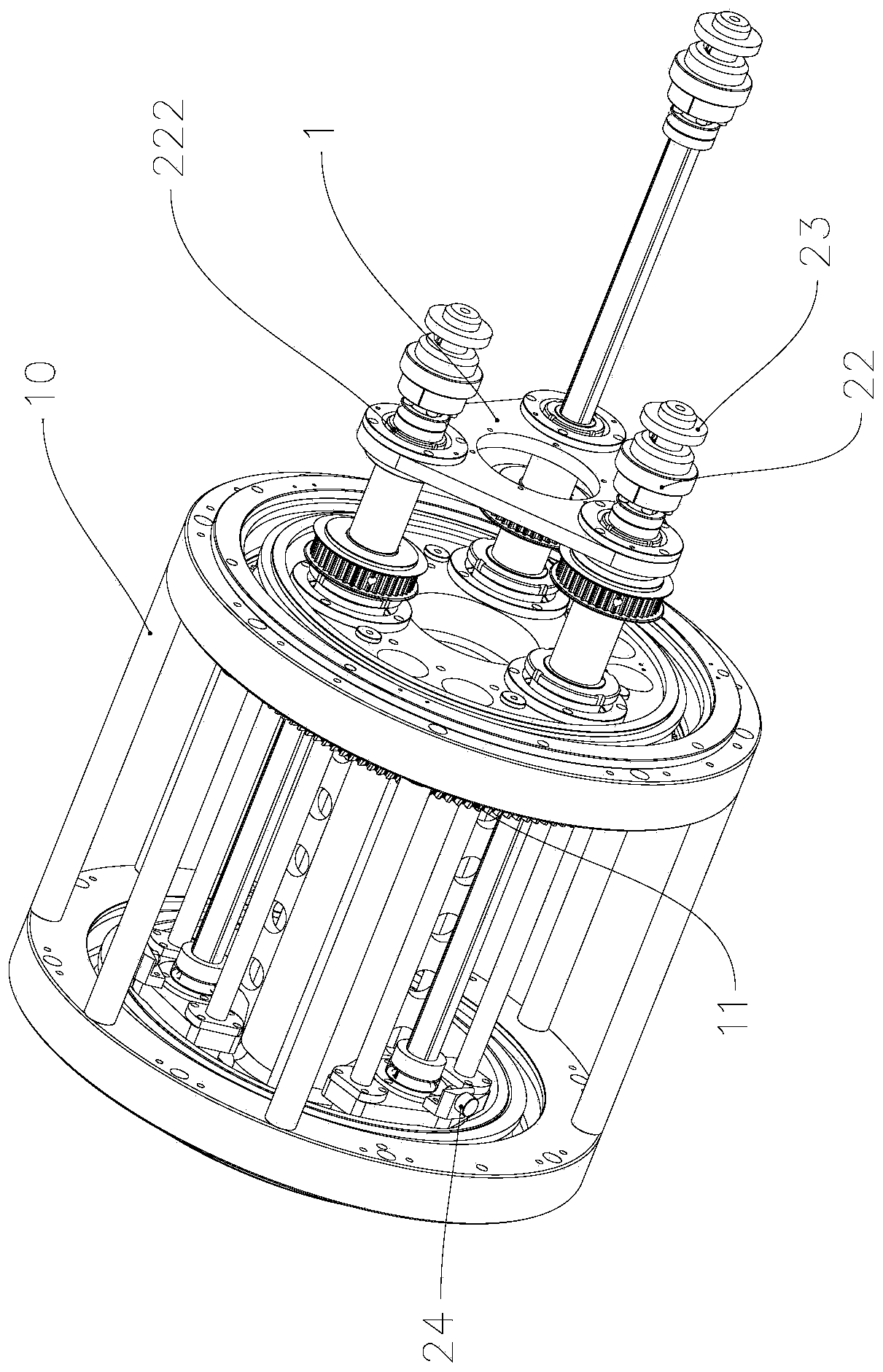 Winding device and square power battery cell winding machine