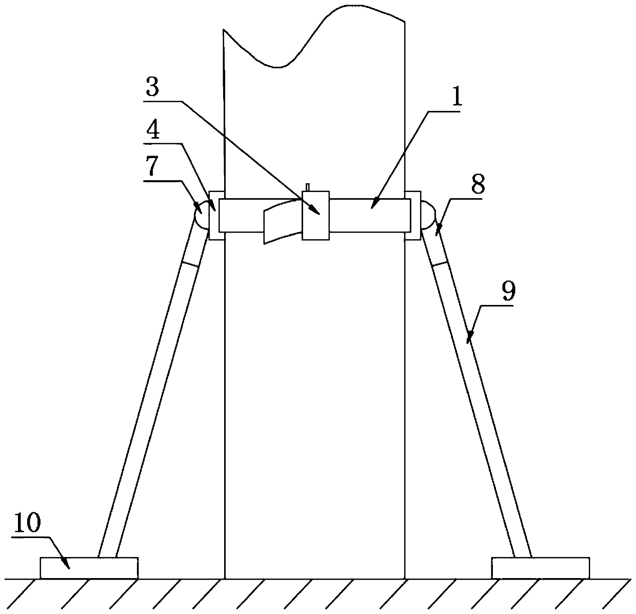 Municipal greening tree supporting rack device