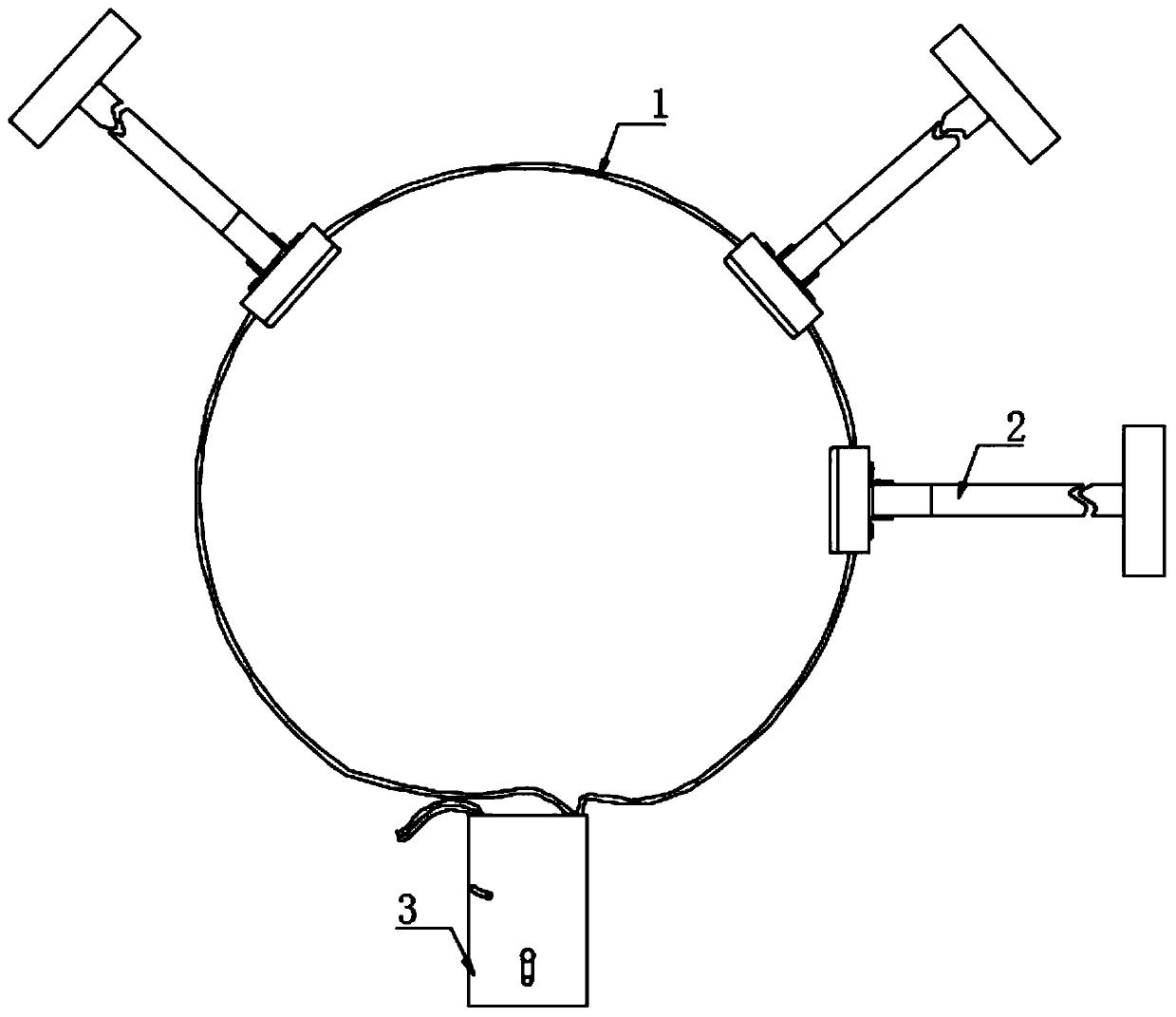 Municipal greening tree supporting rack device