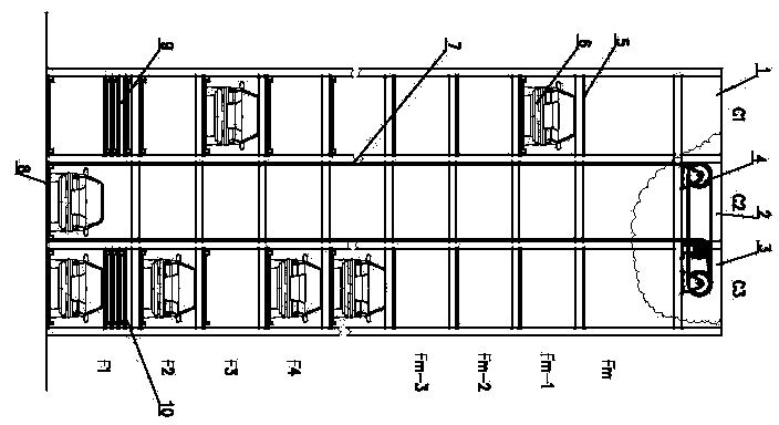 Parking equipment for no-load vehicle board temporary storage and standby and no-load vehicle board switch