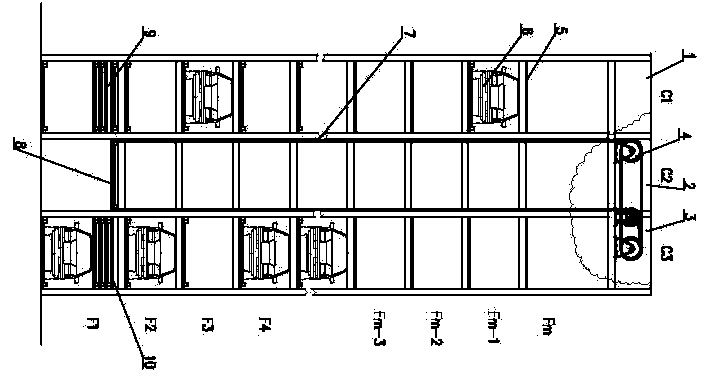 Parking equipment for no-load vehicle board temporary storage and standby and no-load vehicle board switch