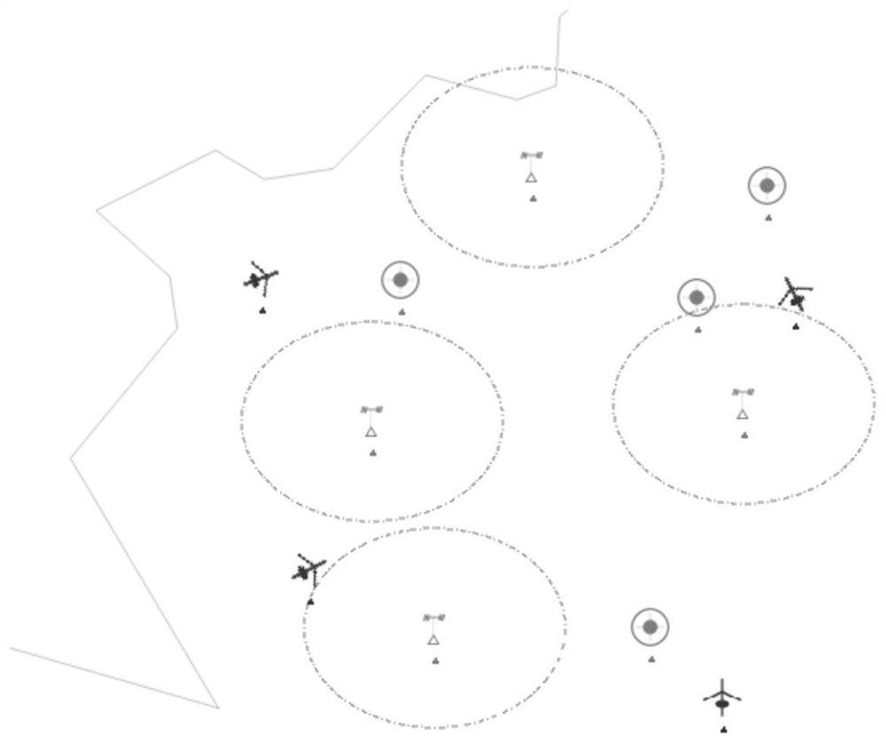 Target detection and distribution method and device based on multi-agent reinforcement learning