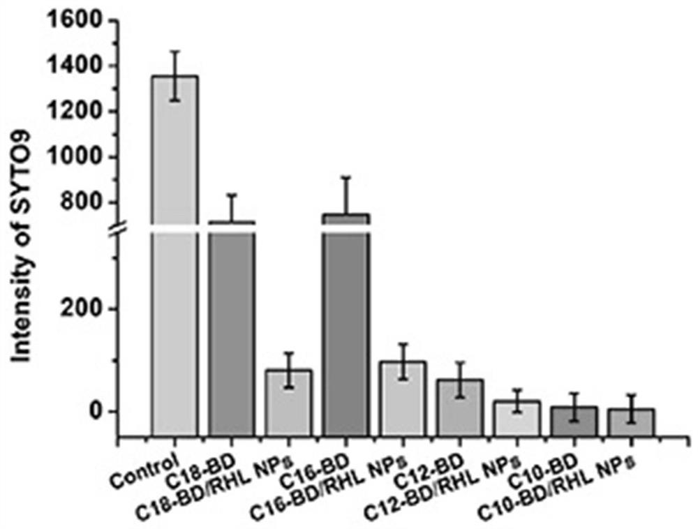 Antibacterial nanoparticles based on berberine derivatives and rhamnolipids