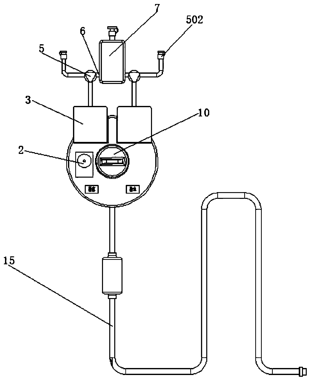 Liquid medicine and blood dual-switching type input controller