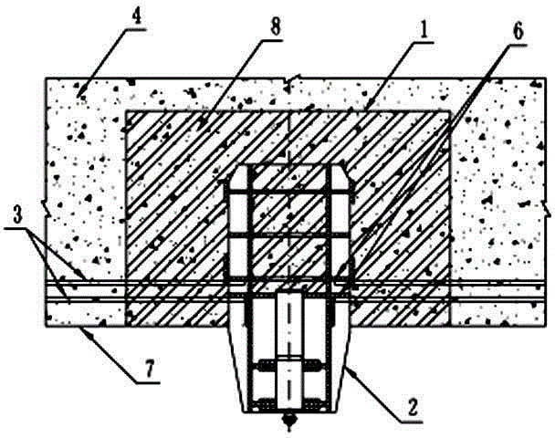 Construction method for articulated gate shoe of pull rod of fan-shaped reinforcing steel bar penetrating arc door of gate pier