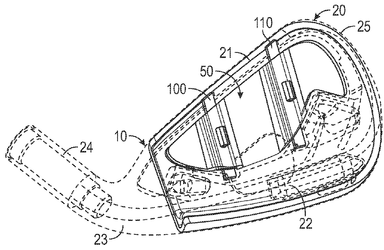 Iron-type golf club head with damping features