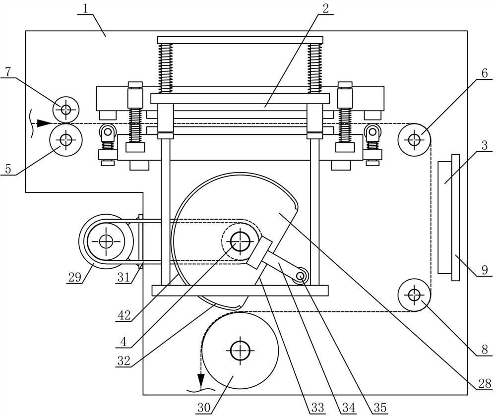 Printing device for highly waterproof printed sofa fabric