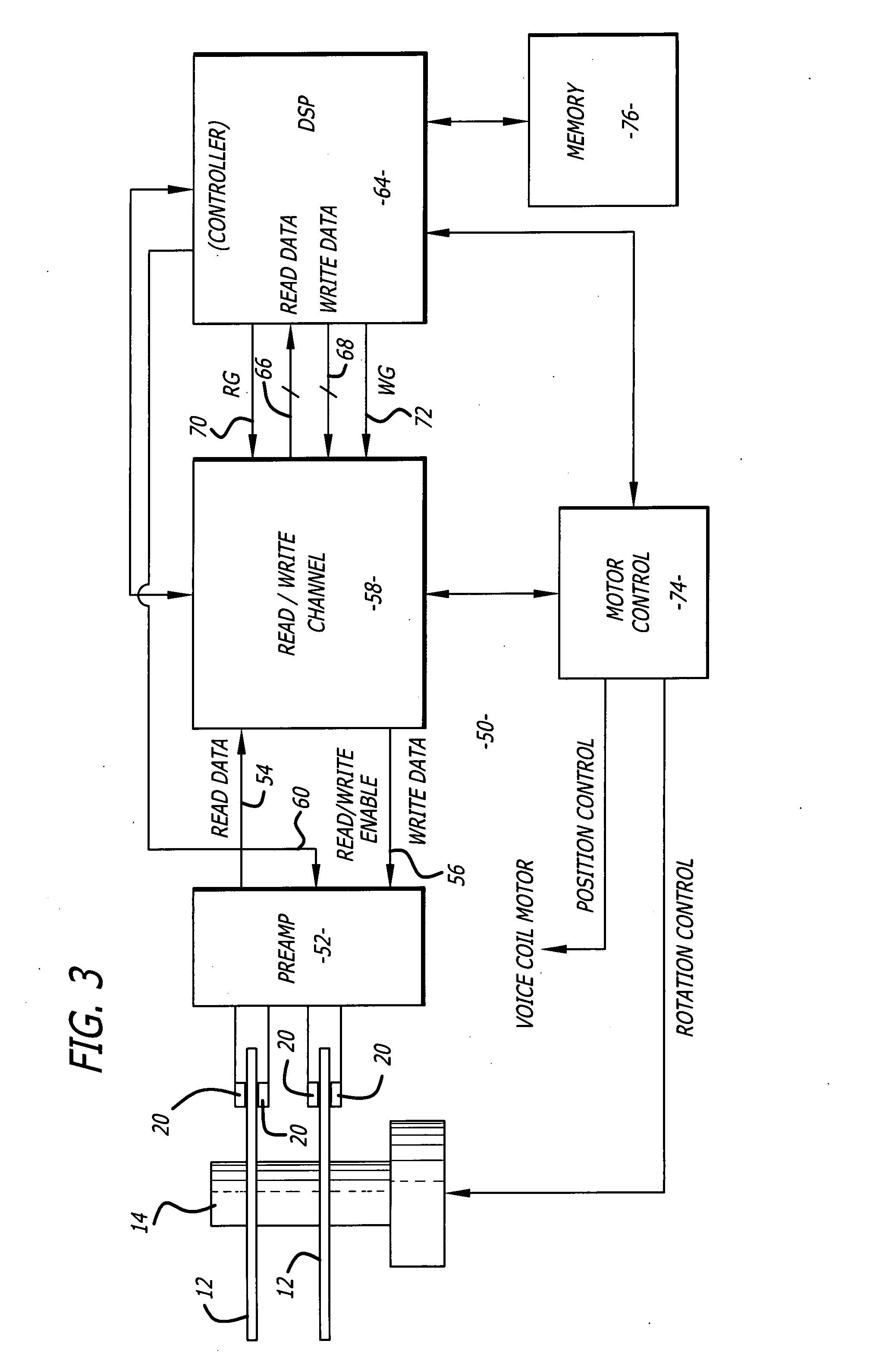 Large data block written on overlapping tracks in a hard disk drive