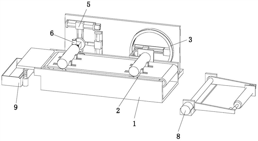 A kind of automatic cutting and grinding equipment for slag ingot dummy plate