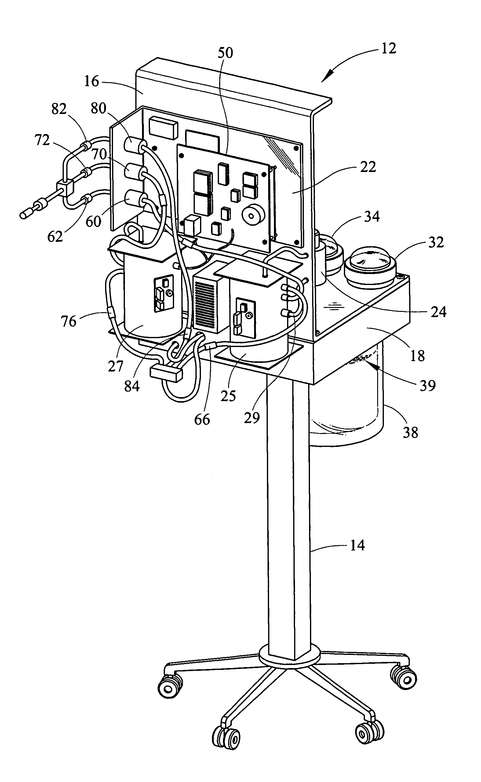 Electronic anesthesia delivery apparatus