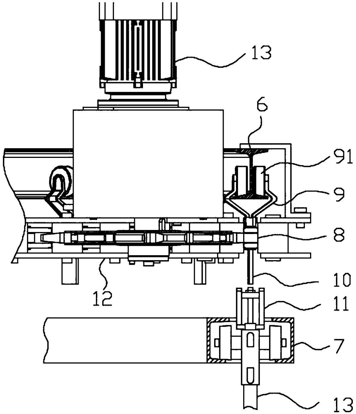 A gantry-type bottom-supporting brick-holding machine