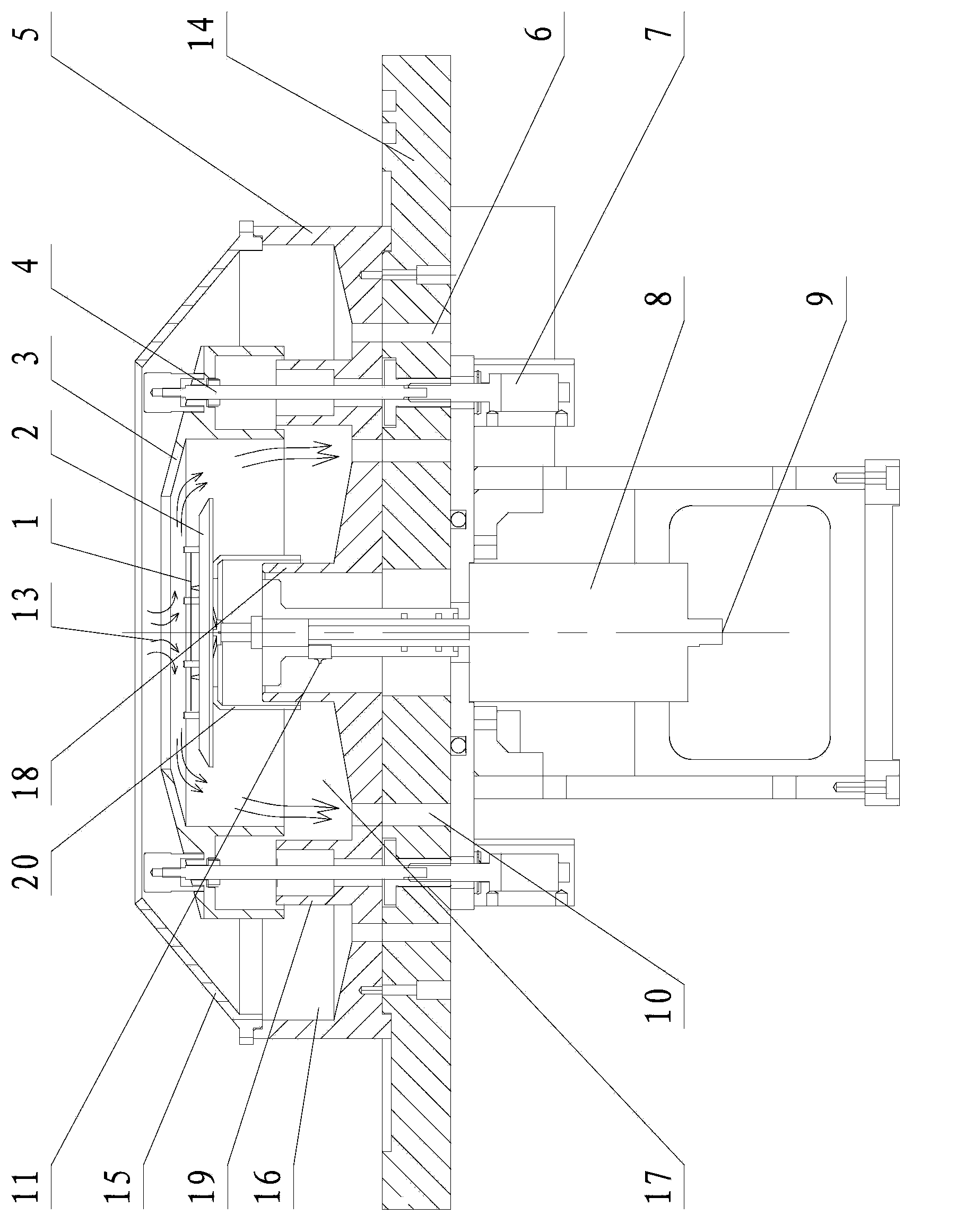 Chemical solution recycling device suitable for square substrate