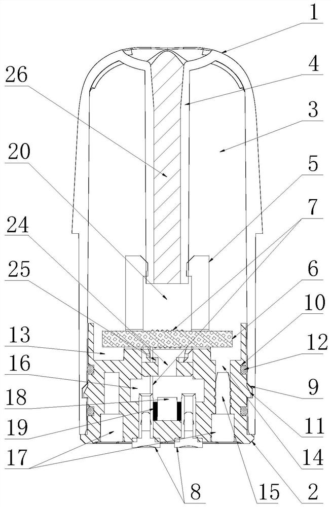 Atomization device based on cotton core