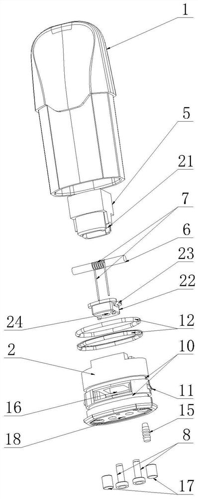 Atomization device based on cotton core