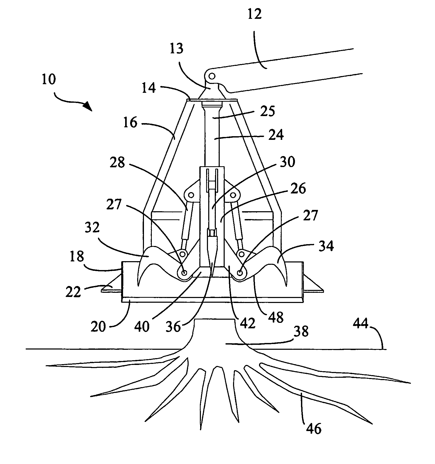 Stump grubber, its use, method for grubbing stumps and method for preventing fungus disease such as root rot