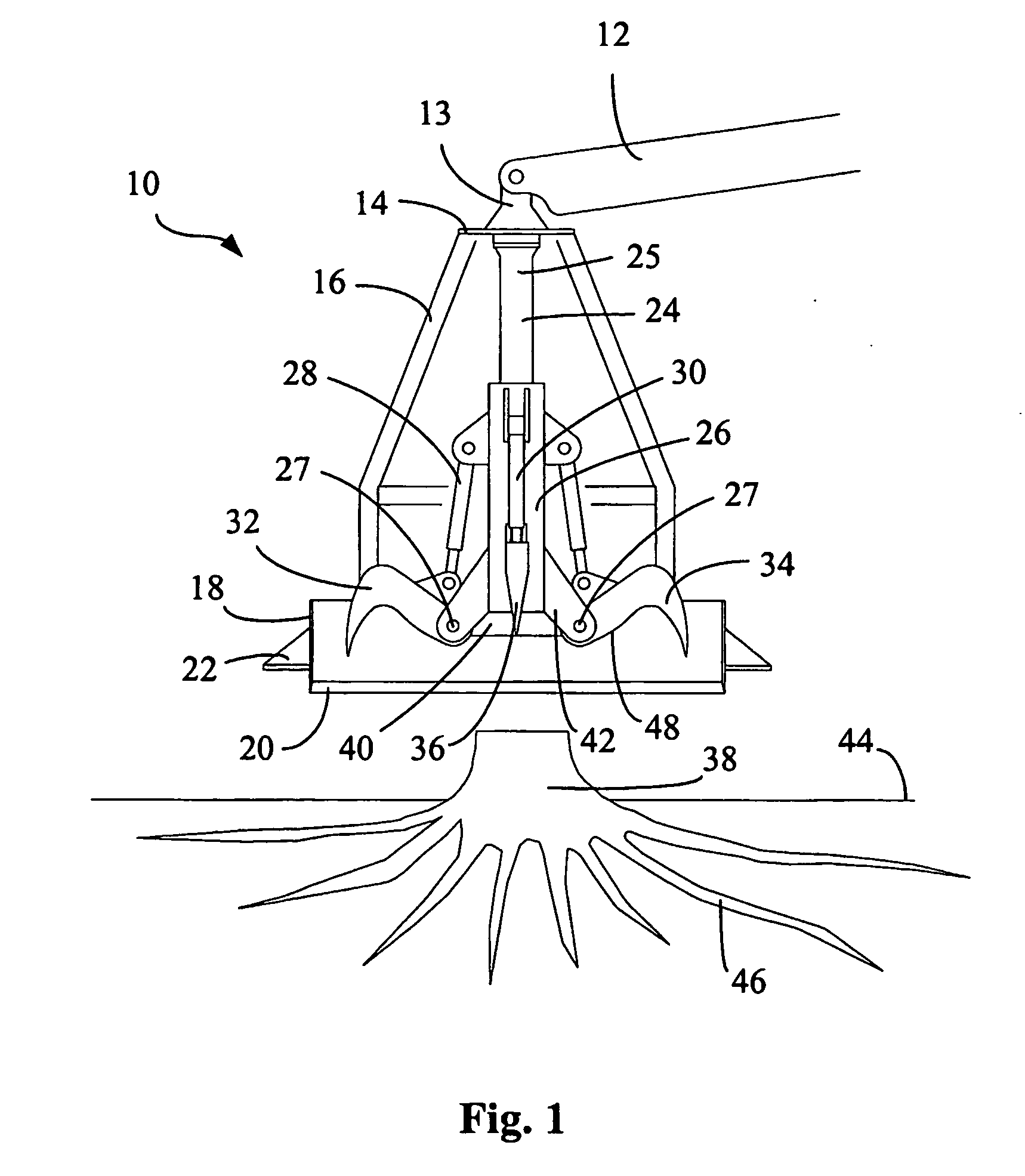 Stump grubber, its use, method for grubbing stumps and method for preventing fungus disease such as root rot