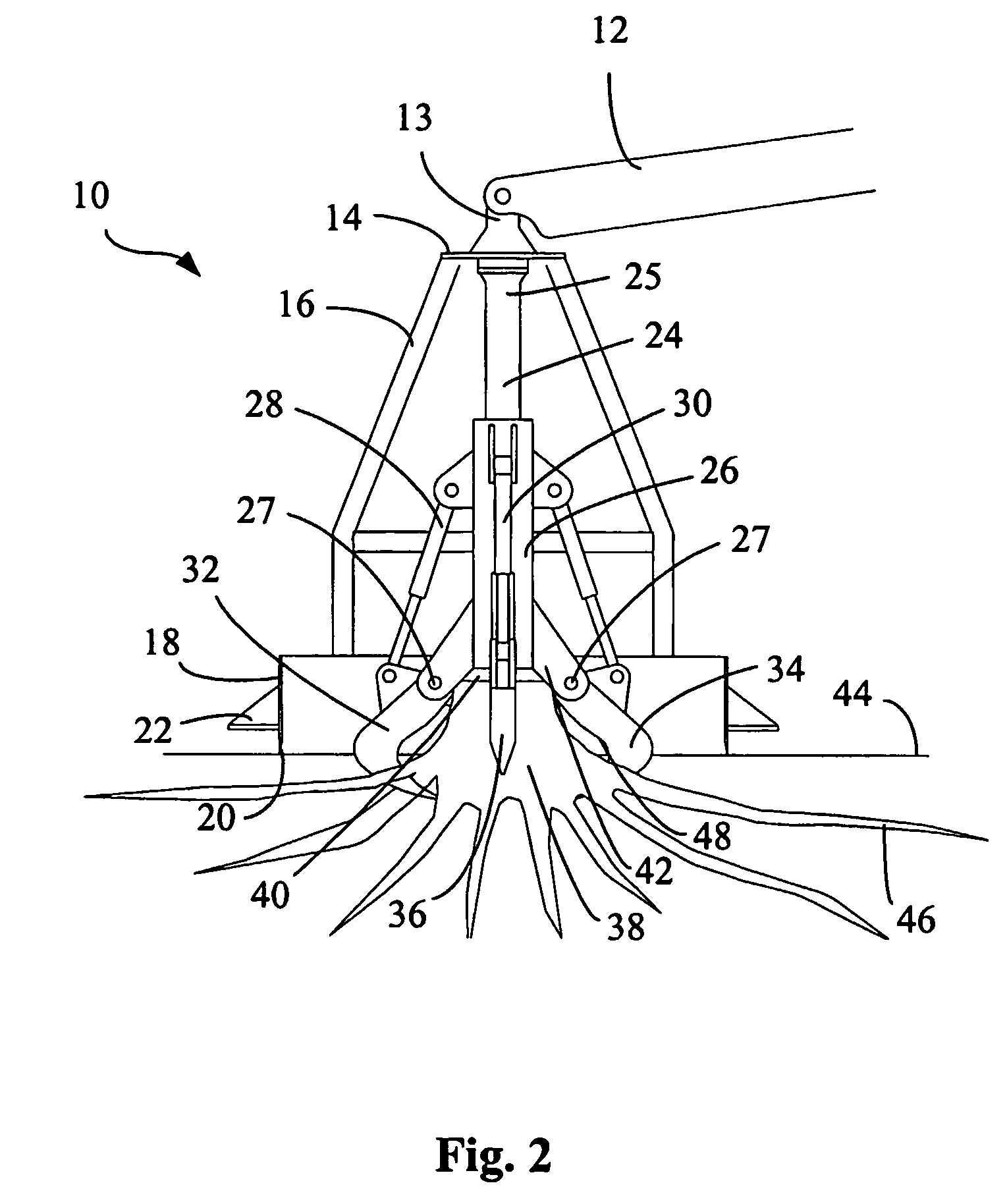 Stump grubber, its use, method for grubbing stumps and method for preventing fungus disease such as root rot